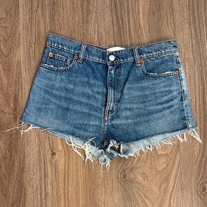 NWOT IRO cut off blue jean shorts size 27